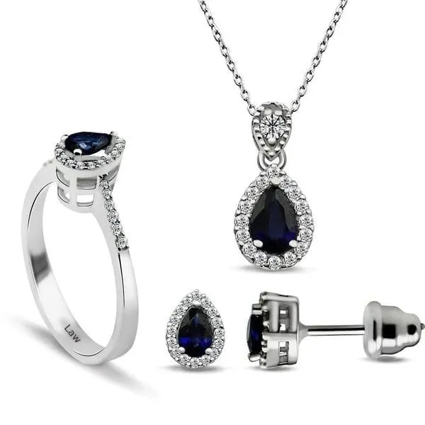 Gemstone Diamond Sets: Sapphire, Ruby and Emerald Jewelry Sets